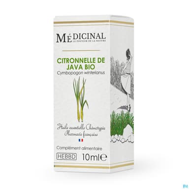 Medicinal Huile Essentielle Citronnelle Bio 10ml