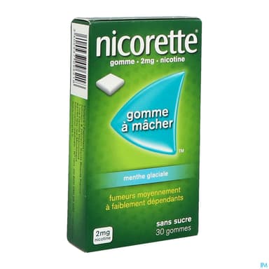 NICORETTE 2MG GOMME MENT GLA SS 30