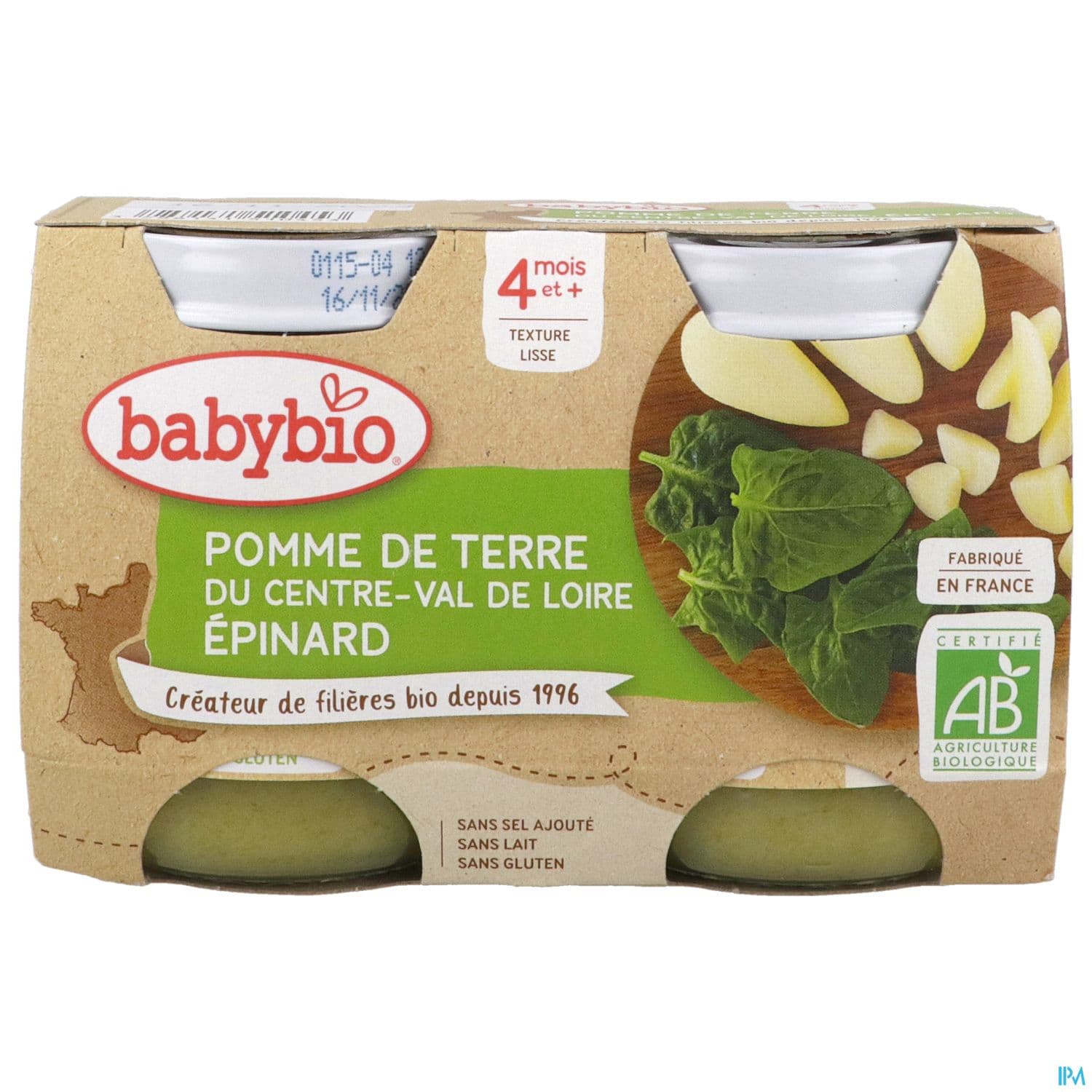 BABYBIO PDT/EPINARD 2X130G