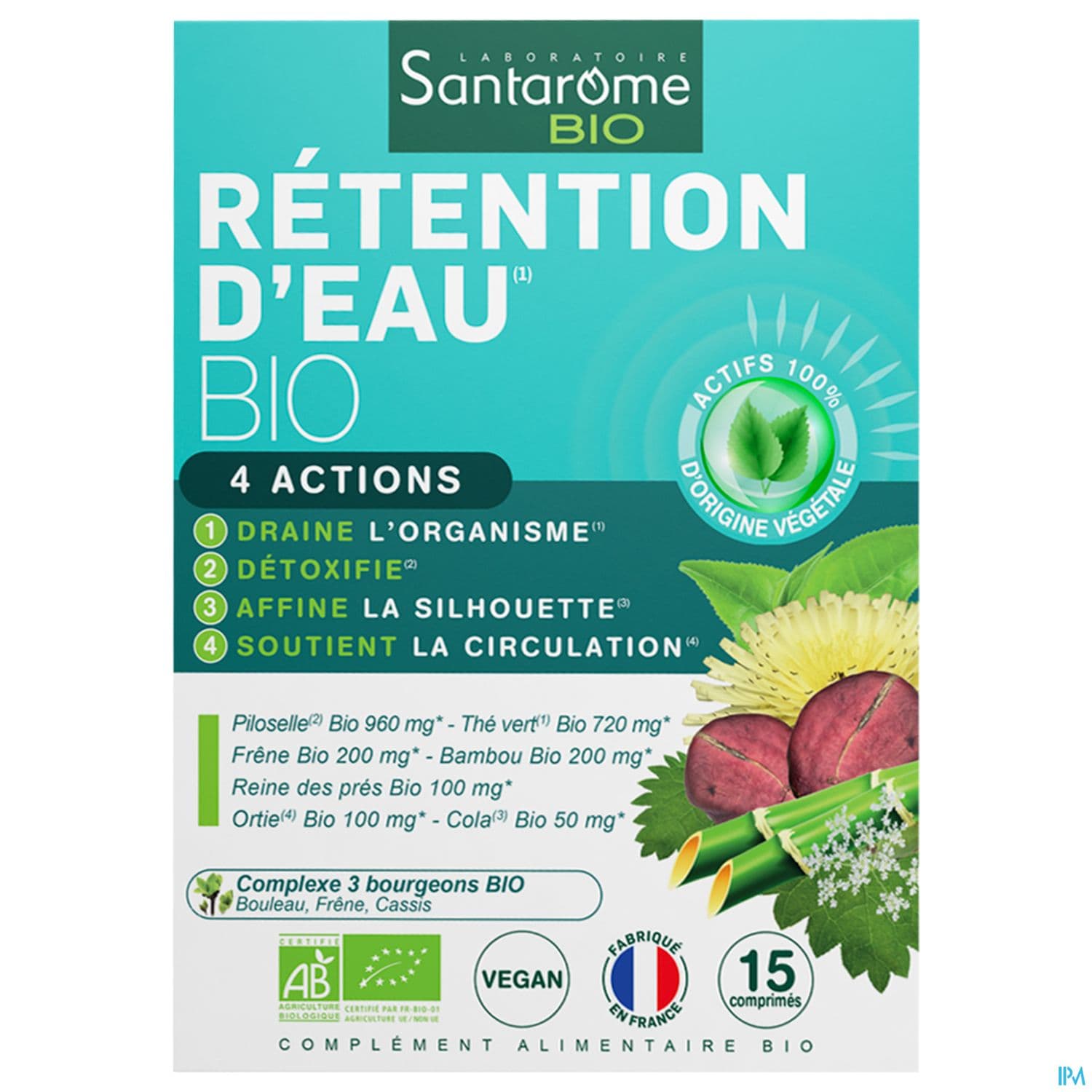 Santarome Bio Retention Eau Comprime 15