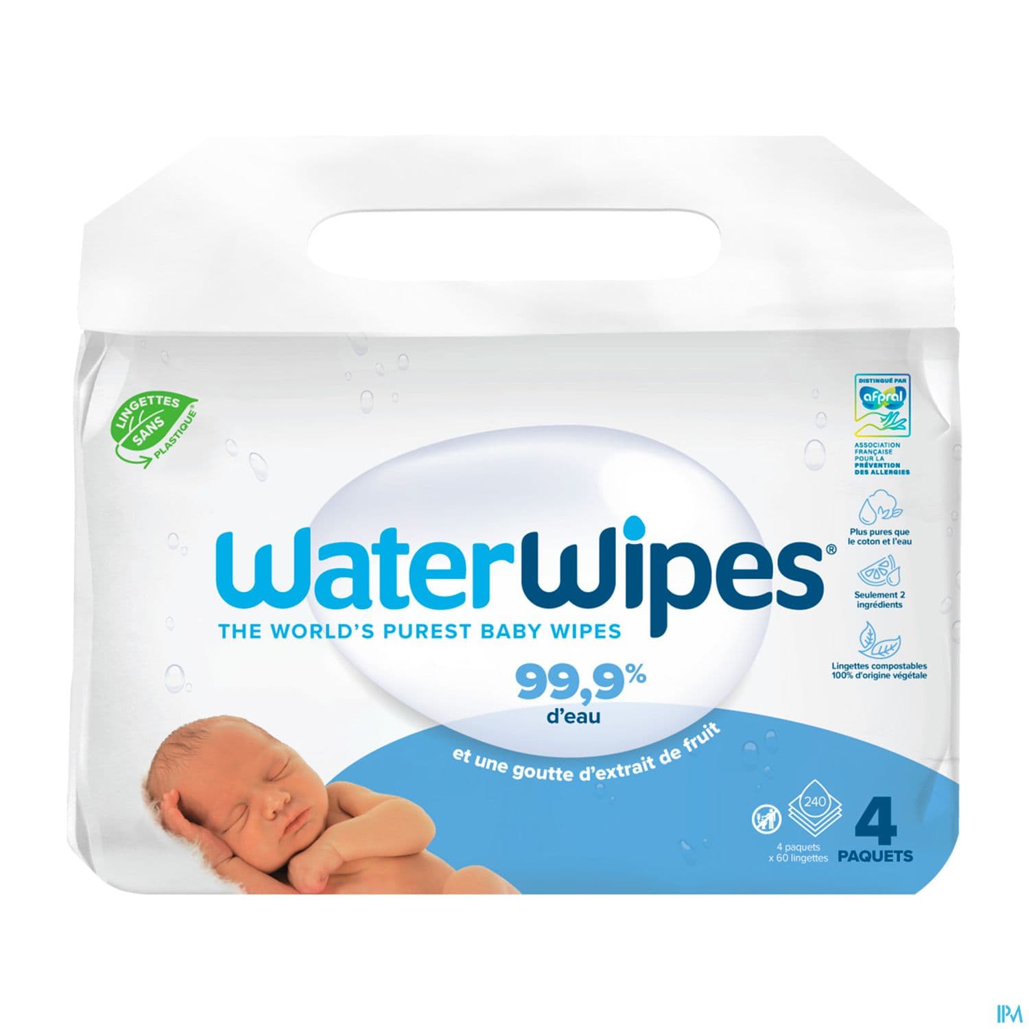 Waterwipes Lingette Bebe 60 X4