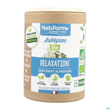 Nat Et Form Ecoresponsable Aubepine Bio Gelule Vegetale 90