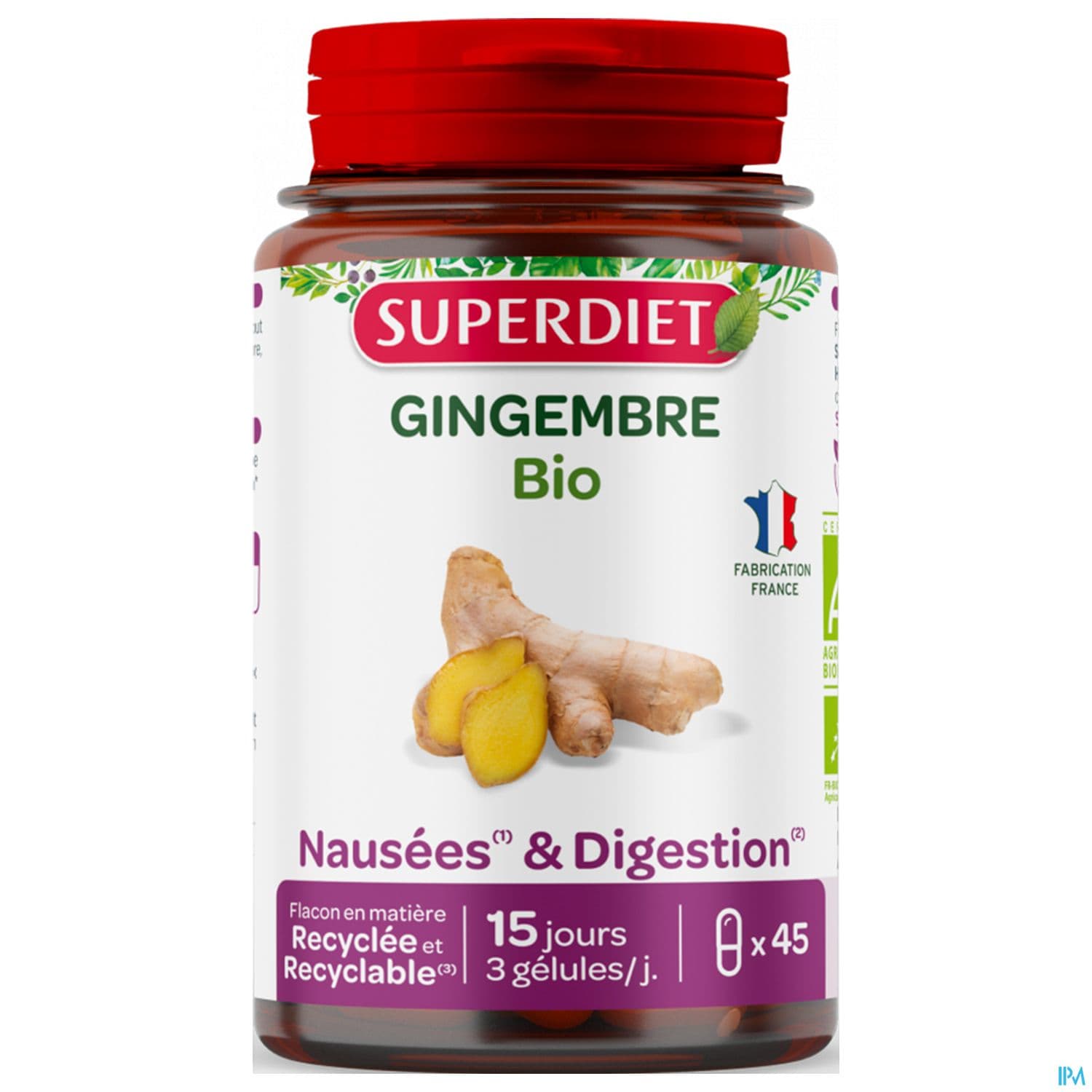 SUPERDIET GINGEMBRE BIO GEL45