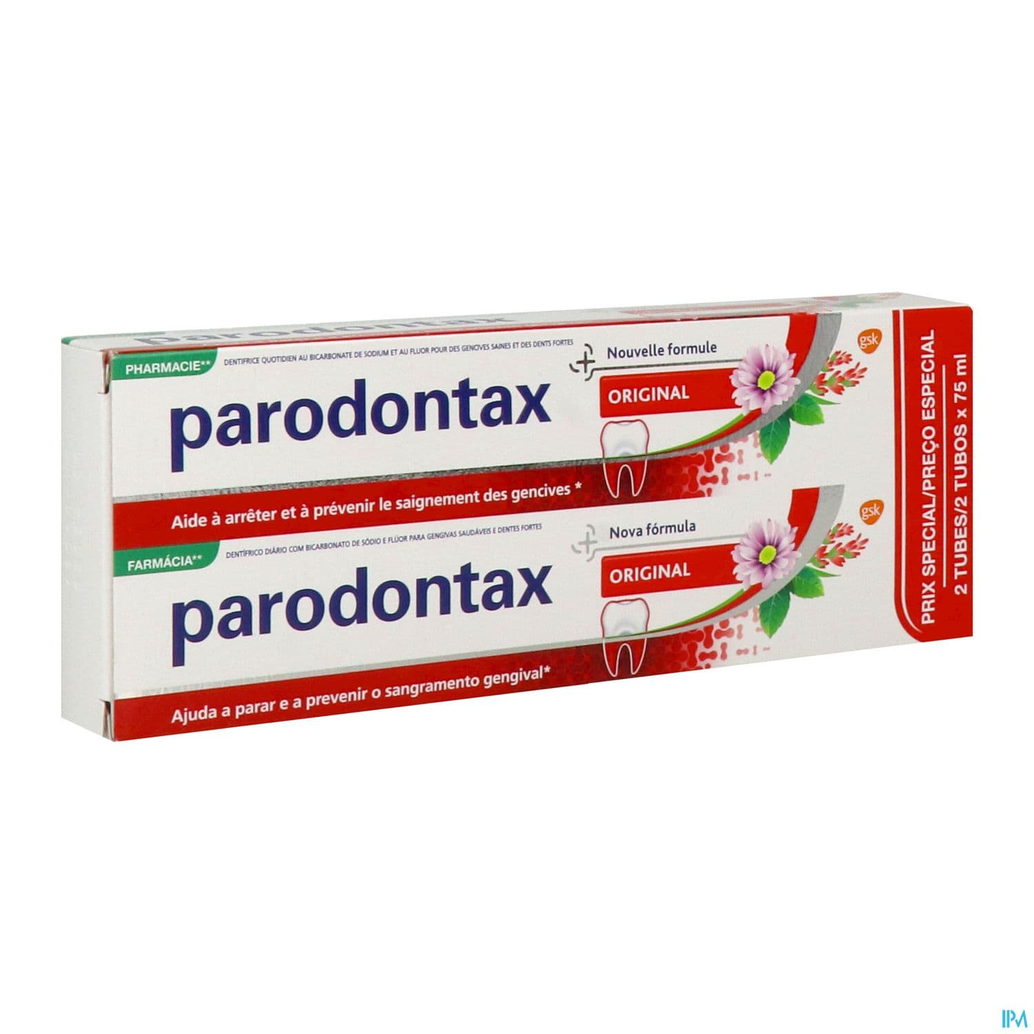 Parodontax Pate Gingivale Fluoree Bitube 75ml X2