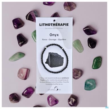 Pharmagem Bracelet Lithotherapie Onyx 4mm
