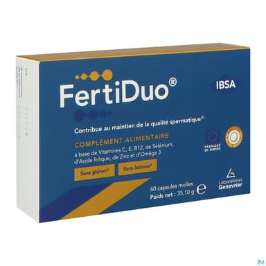 Fertiduo Jour Nuit Preconceptionnel Pour Homme Capsulle Molle 60