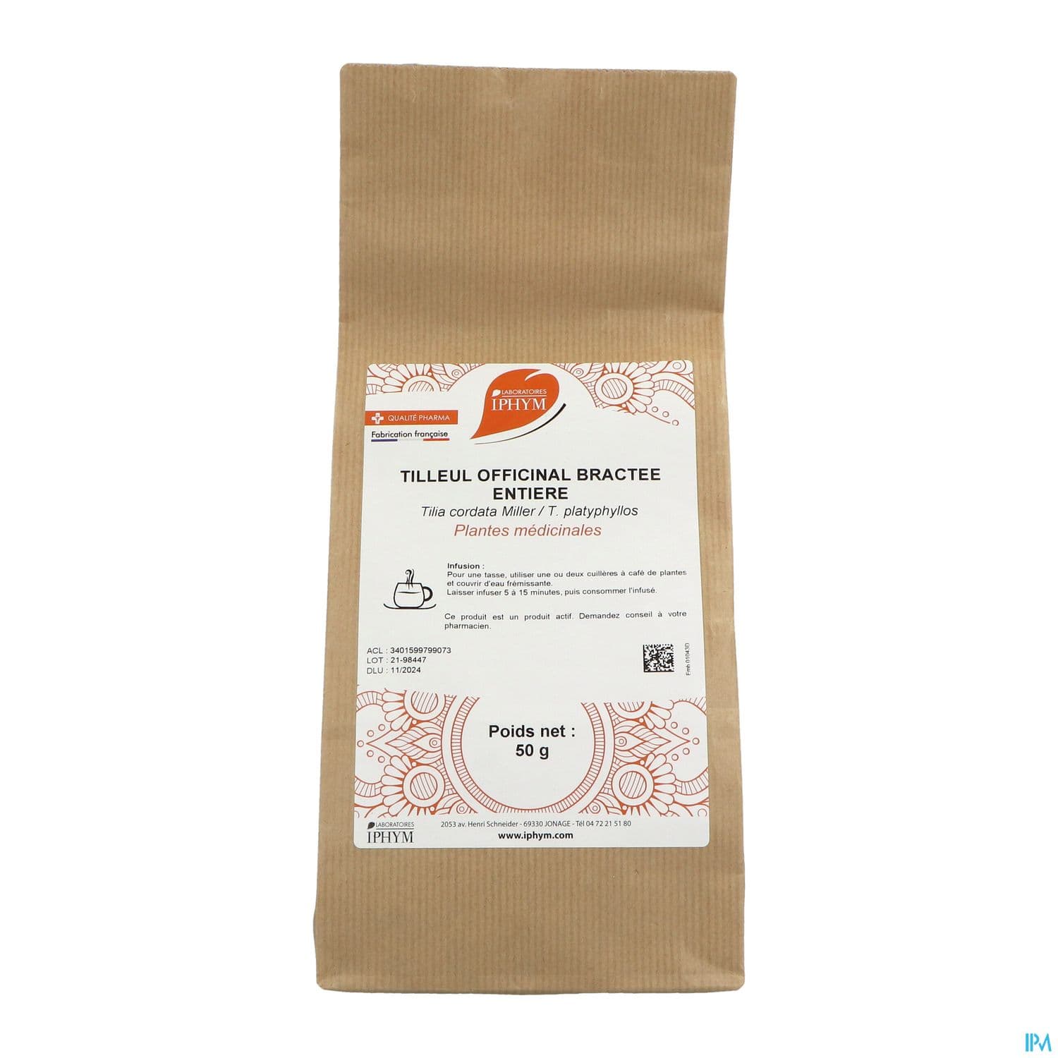 TILLEUL OFF IPHYM BRACTEE ENT 50G — Pharmacie aux enfants