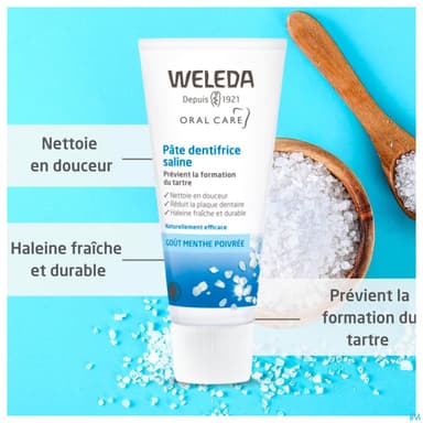 WELEDA PATE DENT SALINE 75ML X2