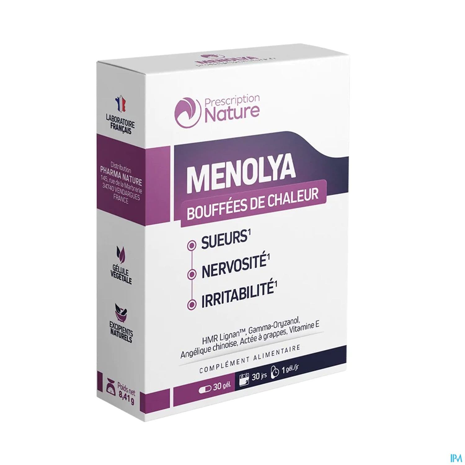 PRESCRIPTION NAT MENOLYA GELUL 30