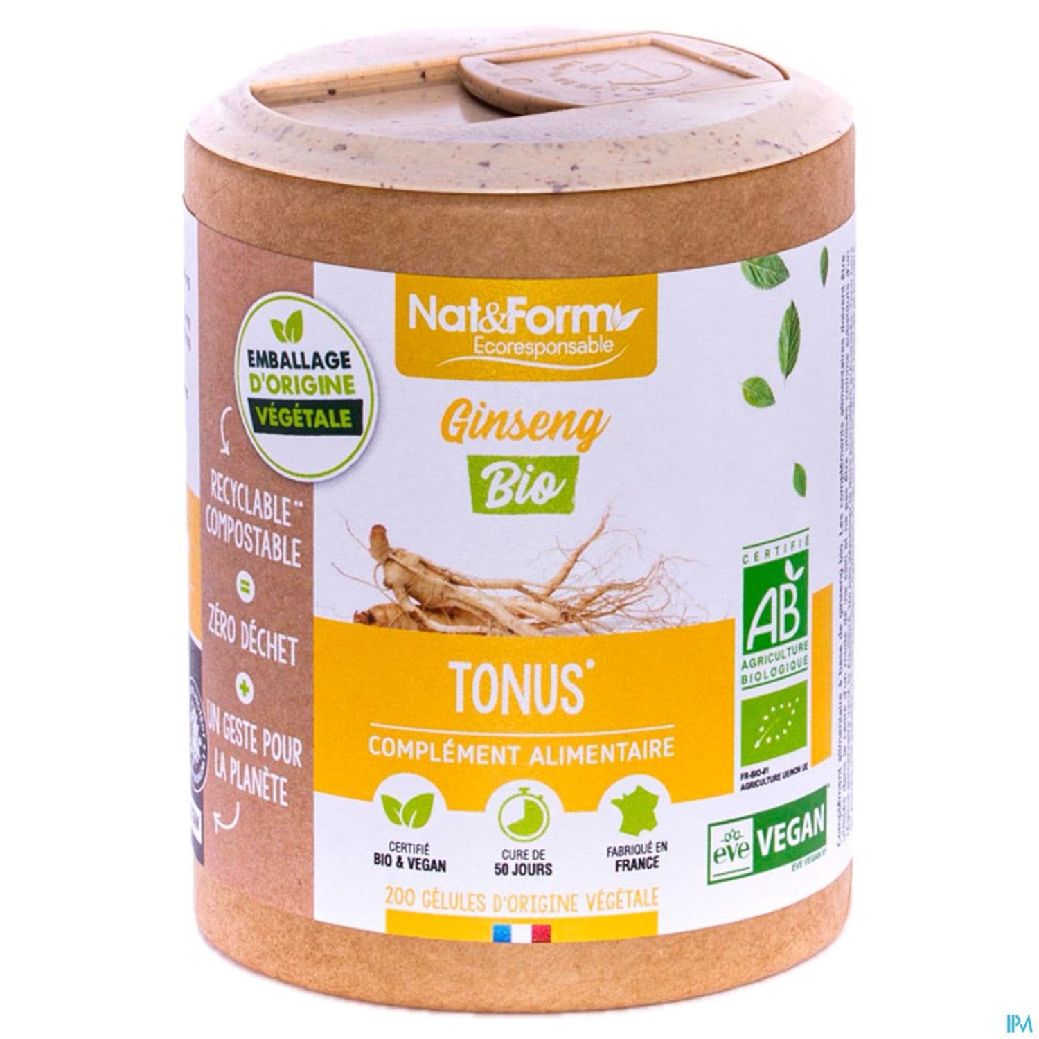 Nat Et Form Ecoresponsable Ginseng Rouge Bio Gelule Vegetale 90
