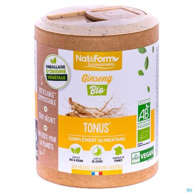 Nat Et Form Ecoresponsable Ginseng Rouge Bio Gelule Vegetale 90