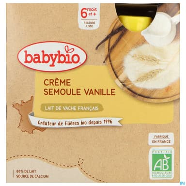 BABYBIO GOURD CR SEMOUL VANIL4X85G
