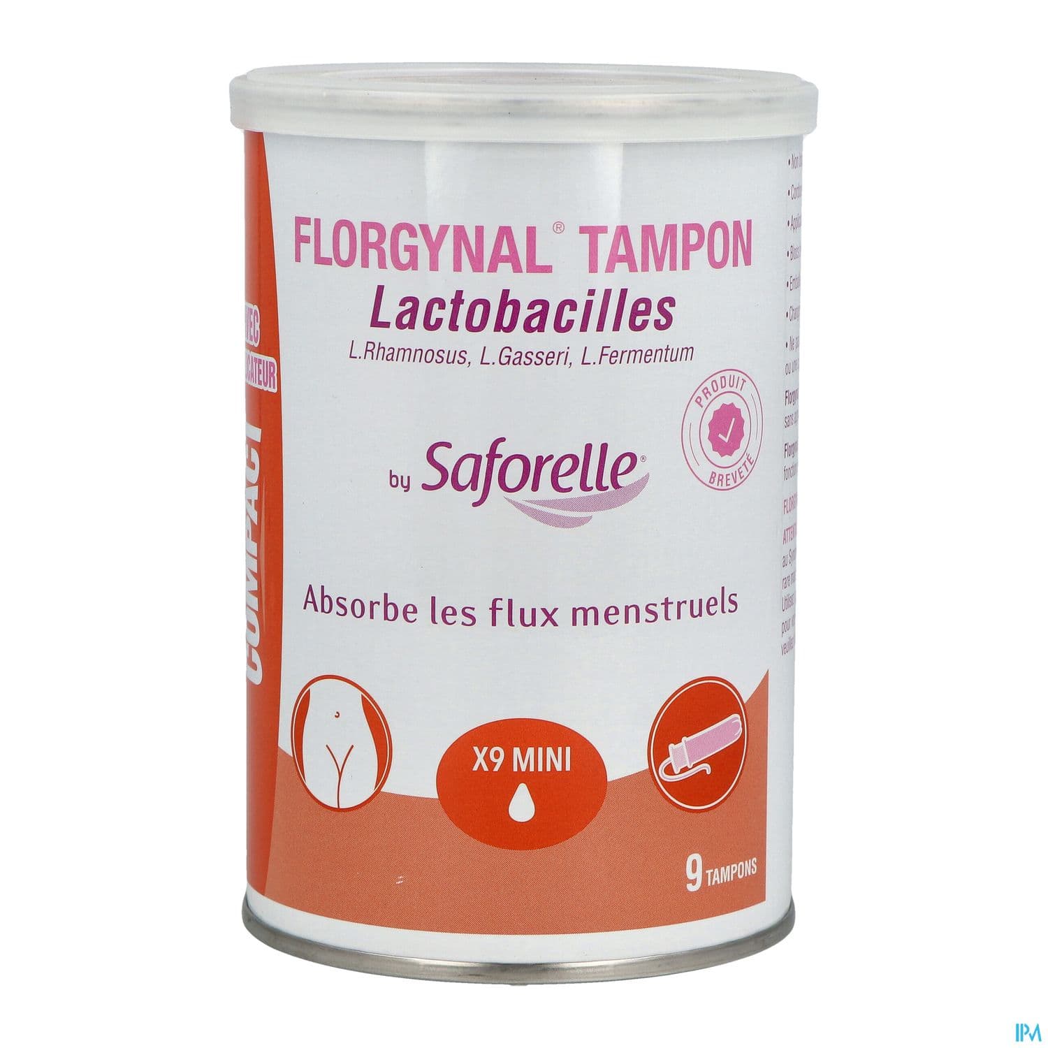 Florgynal Tampon Compact Mini Boite De 9 Tampon Avec Applicateur