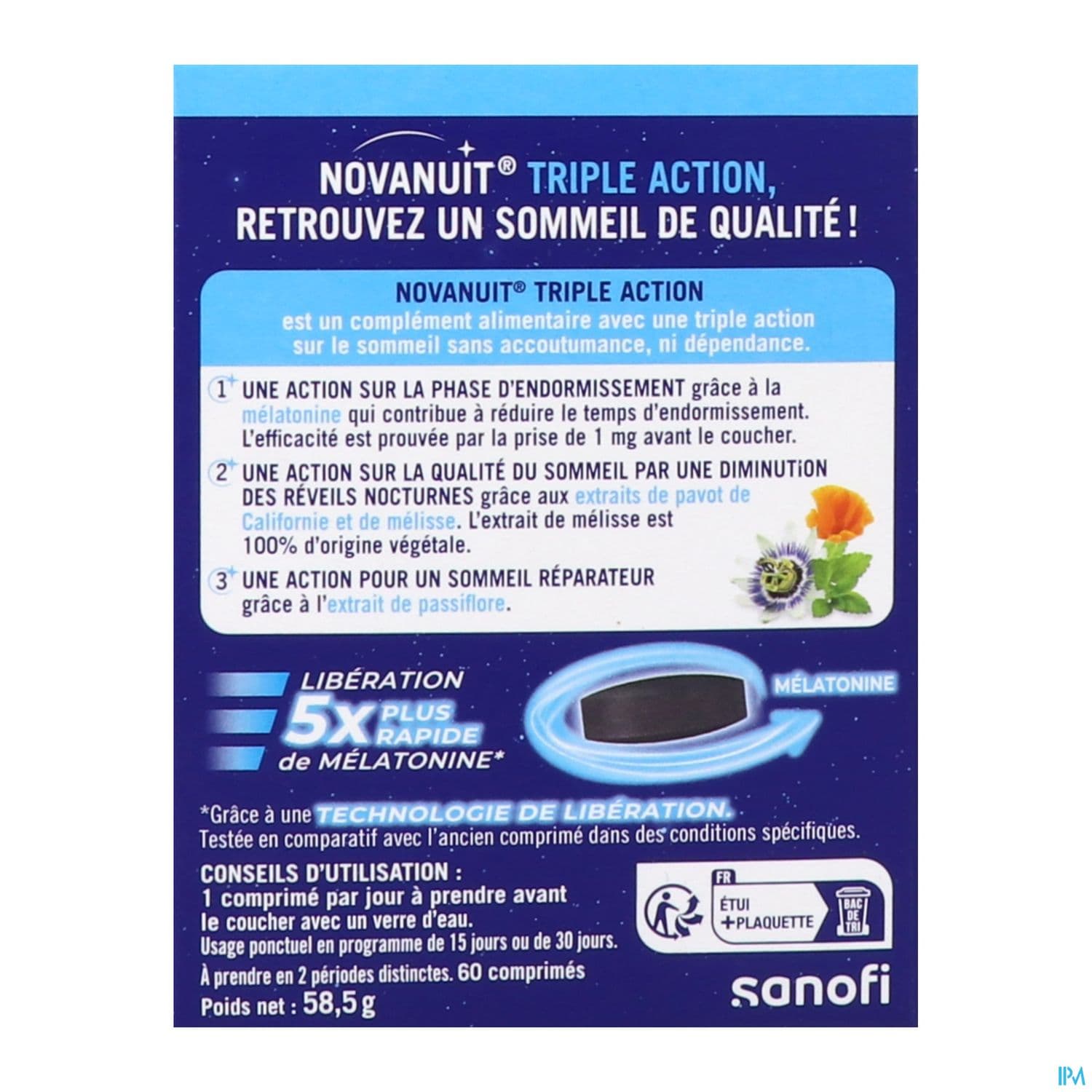 Novanuit Triple Action Comprime 60