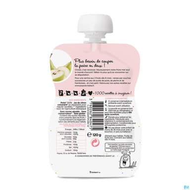 POPOTE COMPOTE POIRE 120G
