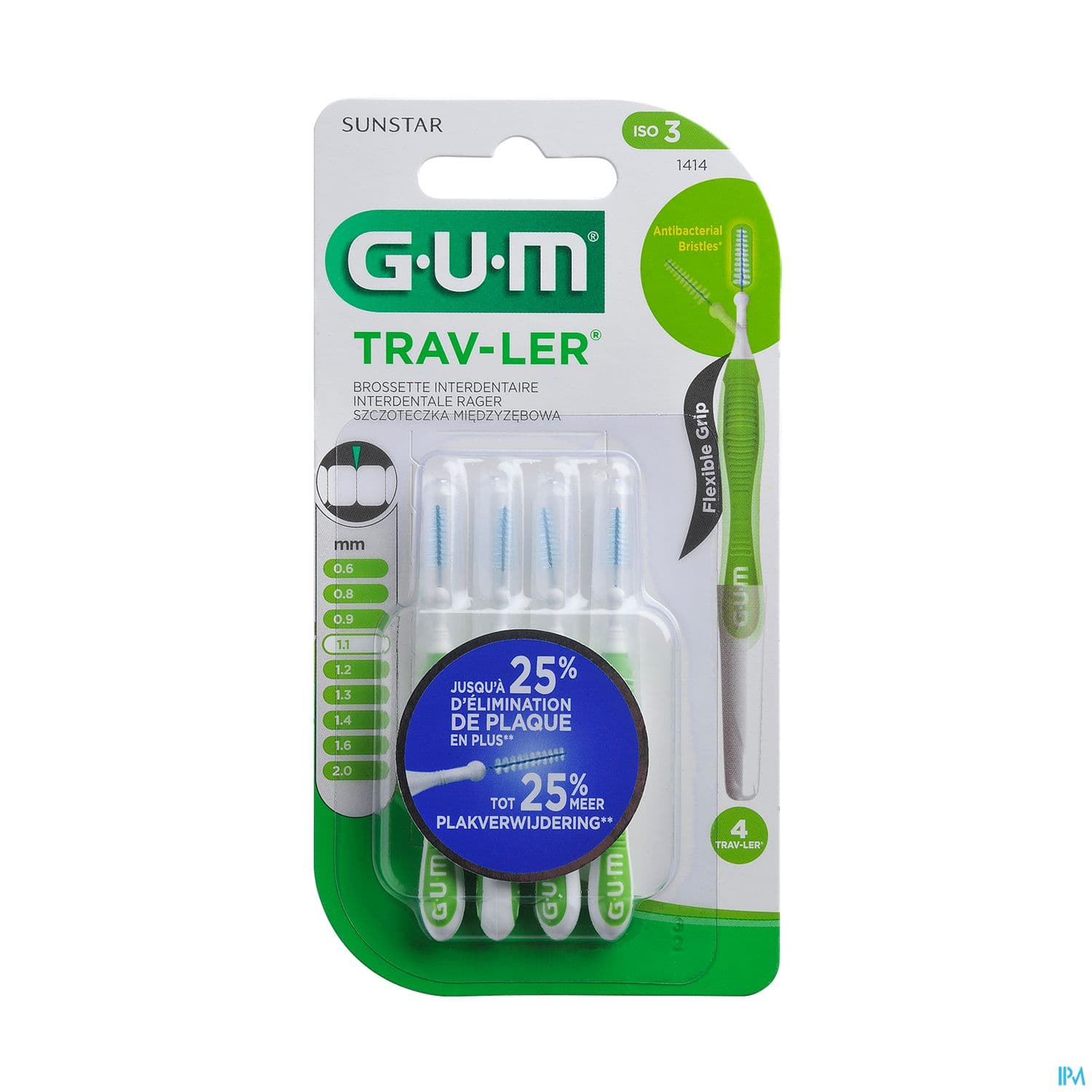 Gum Travler Brossette Interdentaire Coniqu 1mm1 X4