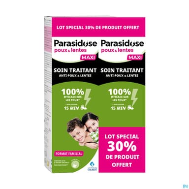 Laboratoires Gilbert Parasidose Poux Lot 2 Soins Traitants 200ml = -30%