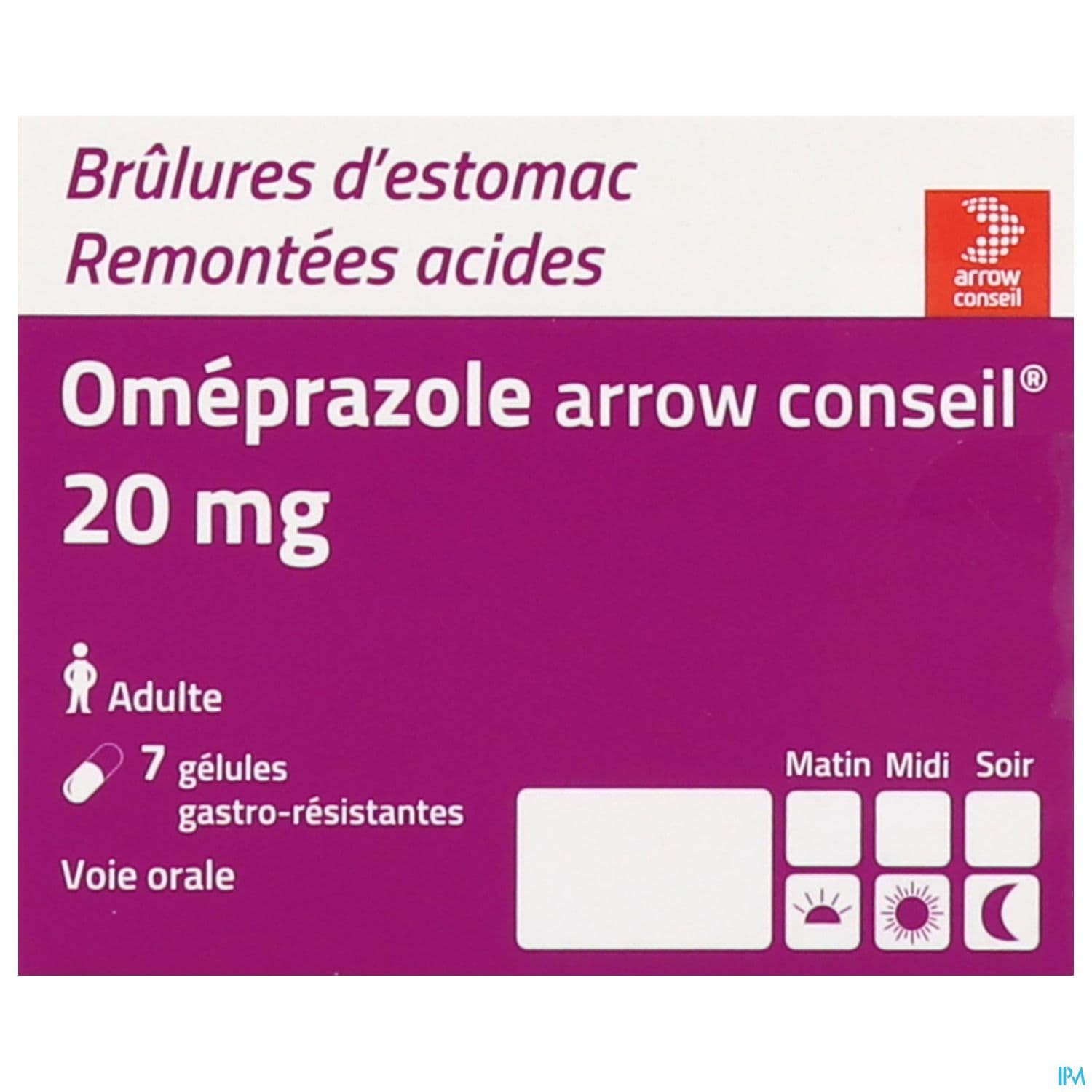 OMEPRAZOLE 20MG ARROW CONS GEL 7