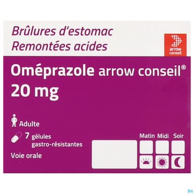 OMEPRAZOLE 20MG ARROW CONS GEL 7