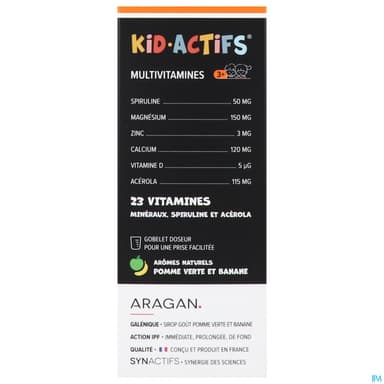 Synactifs Kidactifs Multivitamines Solution Buvable 125ml