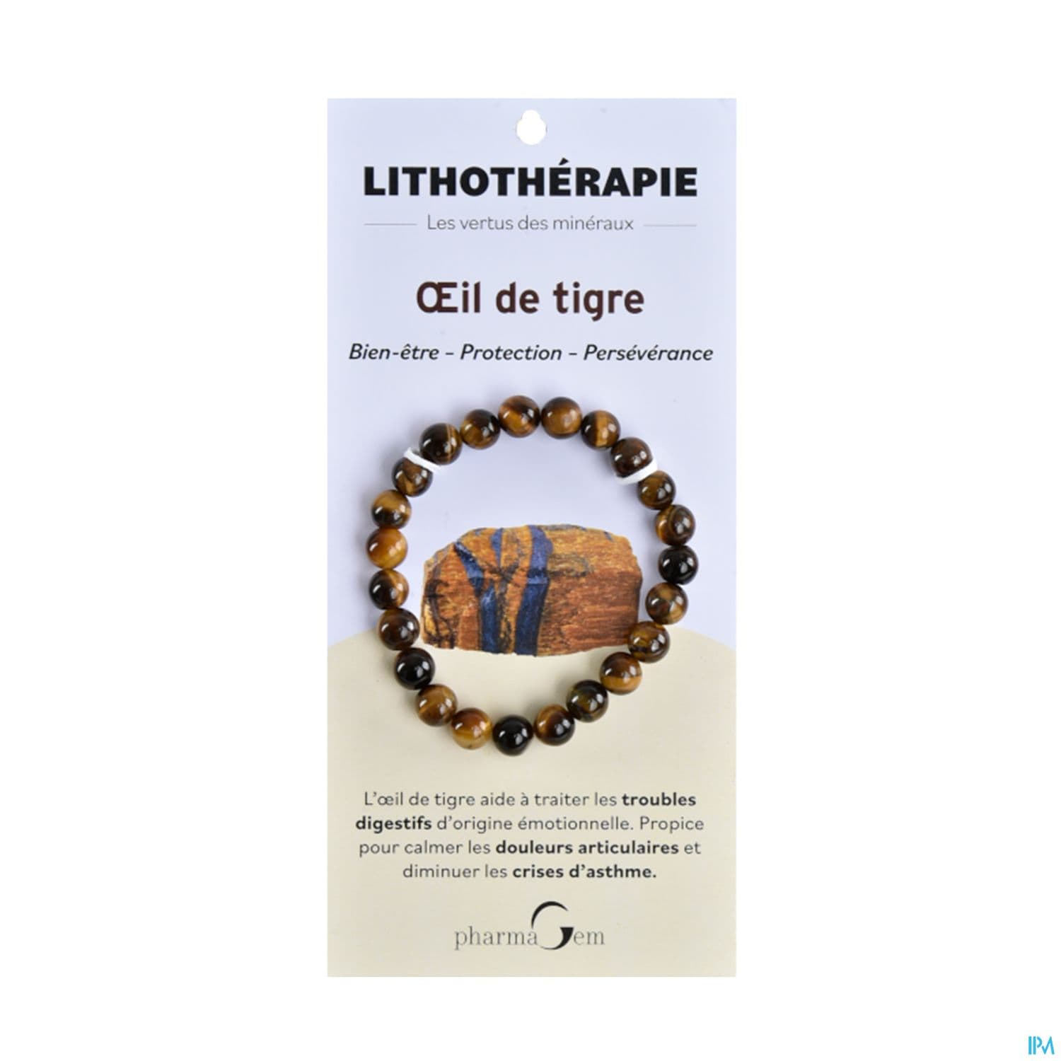 Pharmagem Bracelet Lithotherapie Oeil Du Tigre 4mm