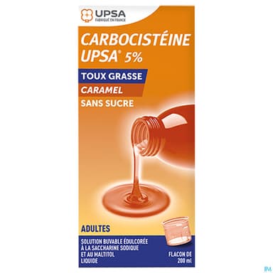Carbocisteine Upsa 5% Ad Sirop Sans Sucre 200ml