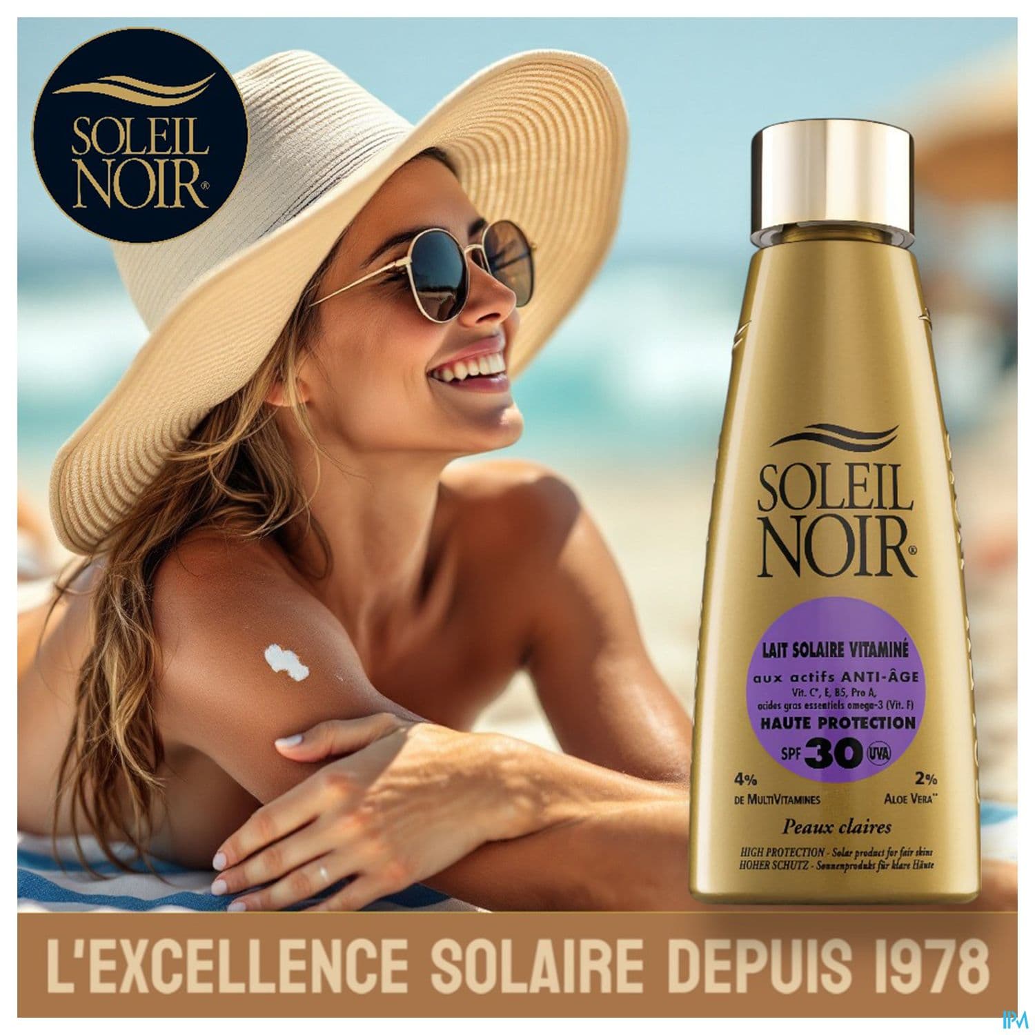 Soleil Noir Lait Solaire Vitamine Ip 30 Haute Protection 150ml
