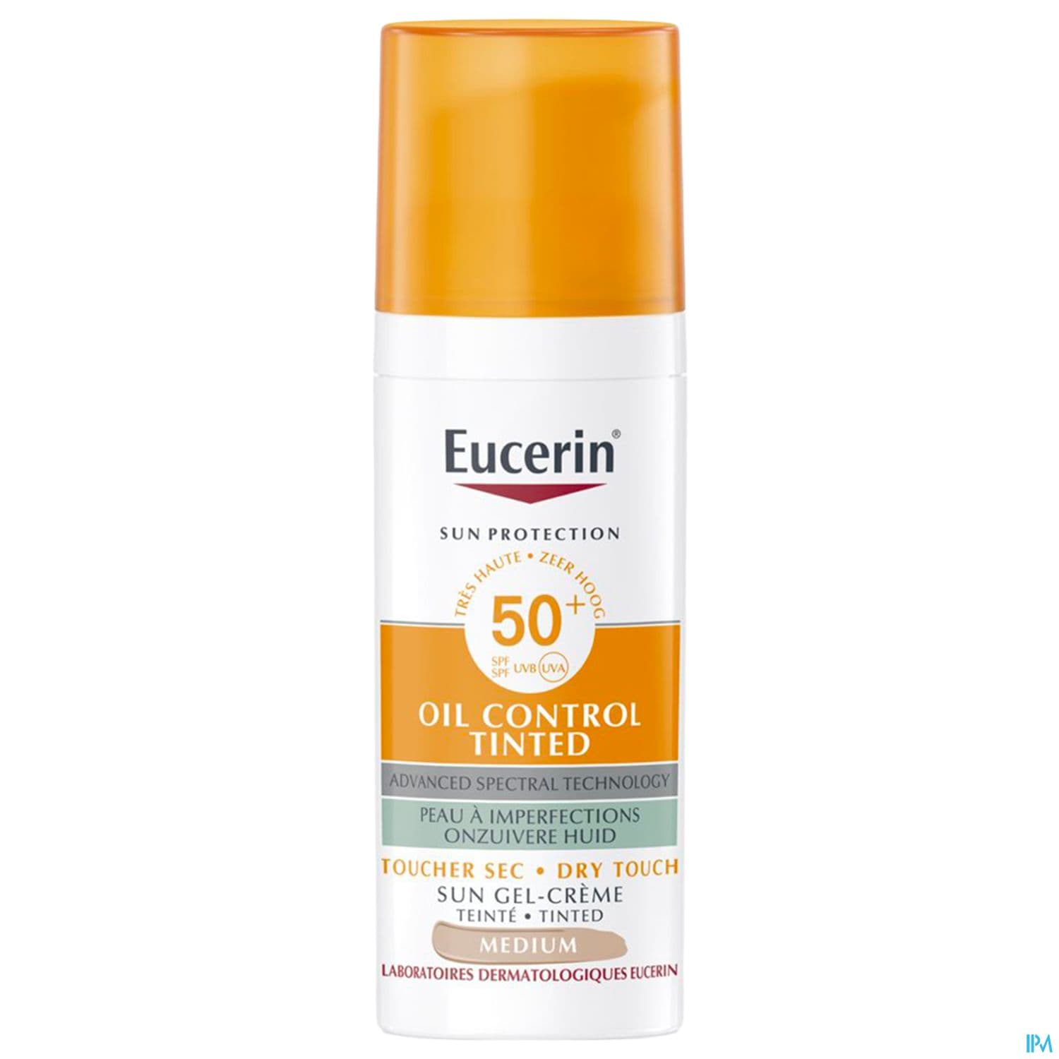 Eucerin Sun Oil Control Gel Creme Spf50+ Toucher Sec Teinte 50ml