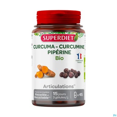 Superdiet Curcuma Piperine Bio Gelule 45