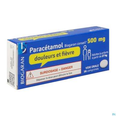Paracetamol Biogaran 500mg Comprime 16