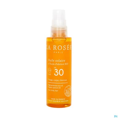 La Rosee Huile Solaire A l'huile D'abricot Bio Spf30 150ml