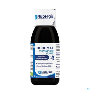 Nutergia Oligomax Manganese Cuivre Solution Buvable 150ml