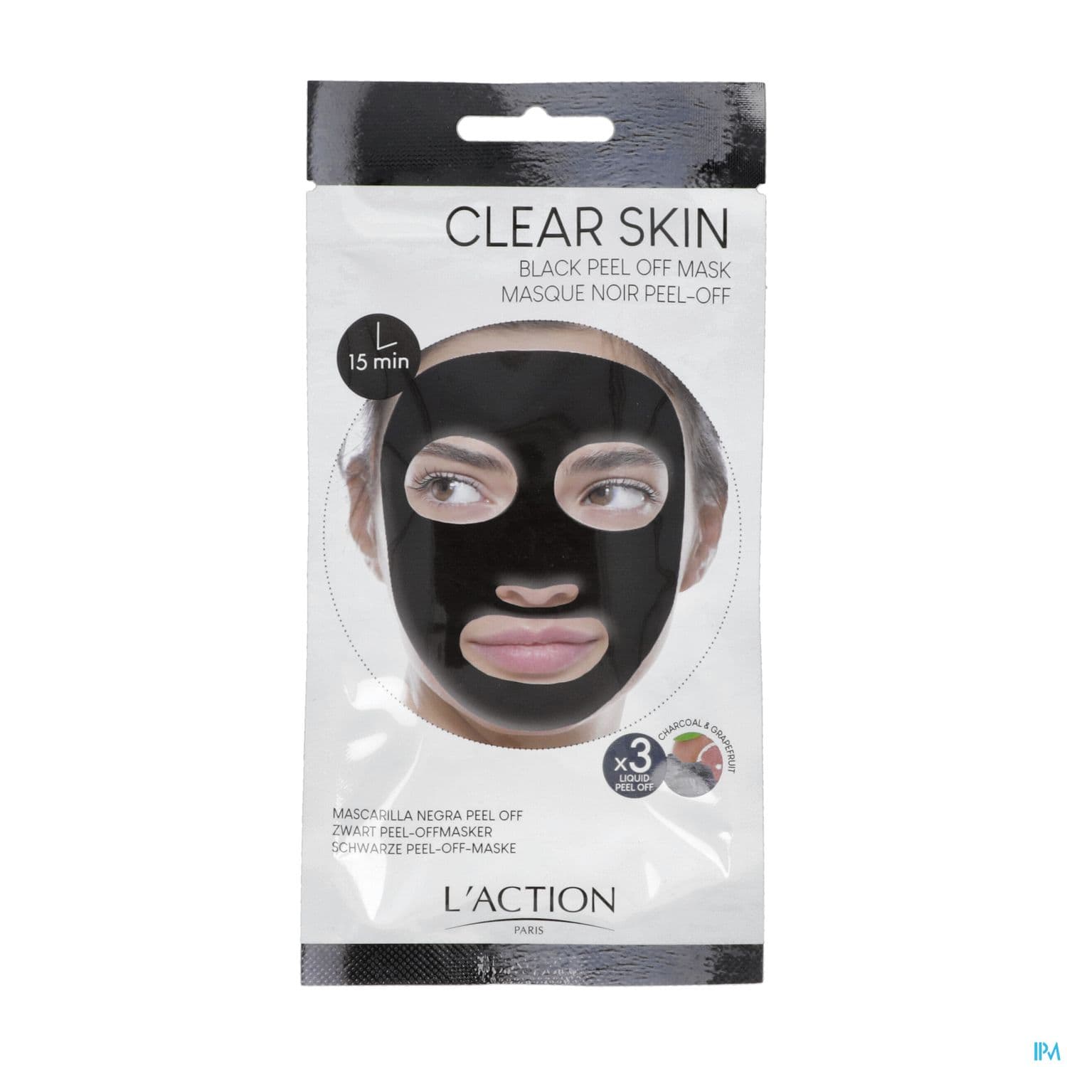 L'ACTION MASQ NOIR PEEL OFF X3