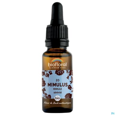 Biofloral 20 Mimulus. Mimule Compte Gouttes Bio Demeter 20ml