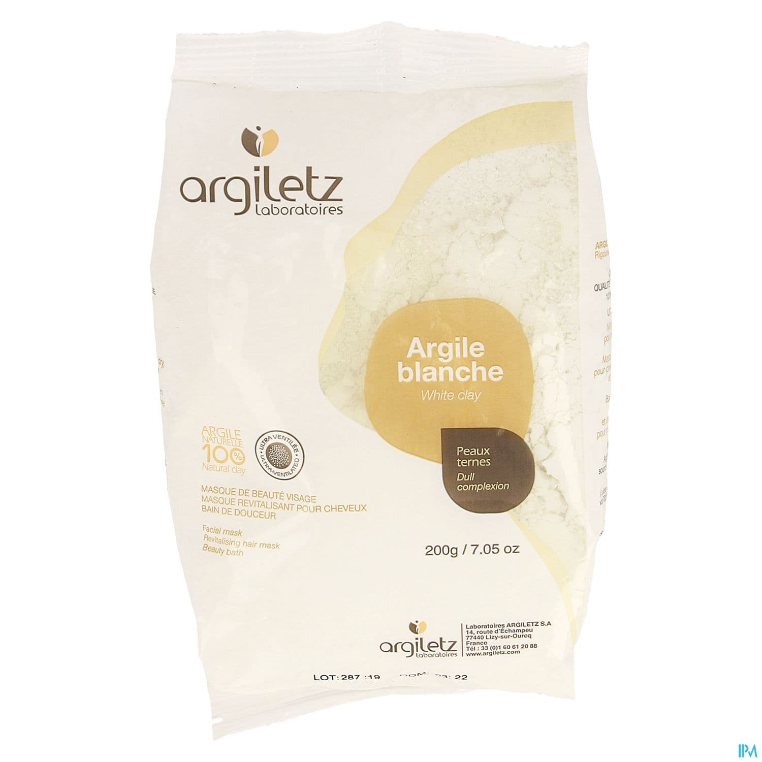 Argiletz Argile Blanche Poudre Ultraventilee 200g