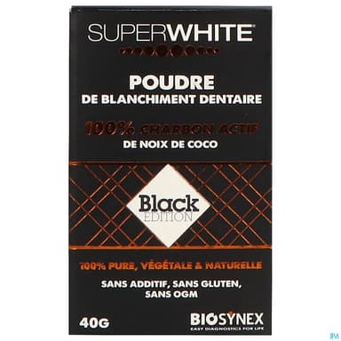 Superwhite Black Edition Charbon Poudre 40g
