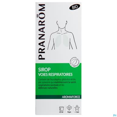 Pranarom Aromaforce Sirop Voies Respiratoires Bio 225ml