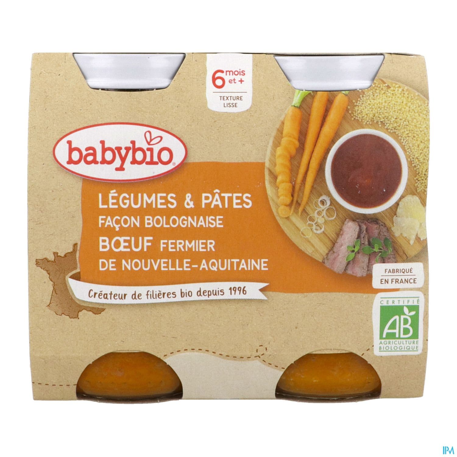 BABYBIO MENU LEG/PATE BOLO 2X200G