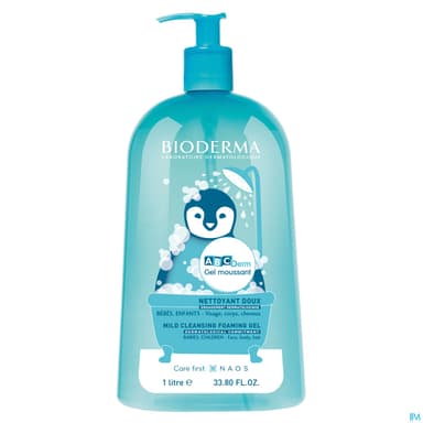 Bioderma Abcderm Gel Moussant Nettoyant Doux 1l