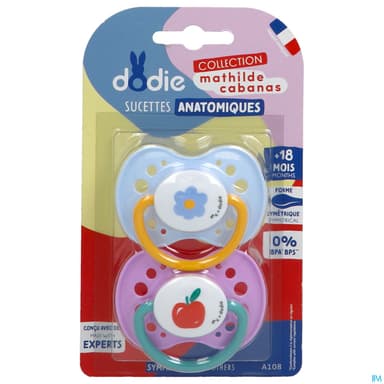 Dodie Sucette Anatomique A108 Mc R +18mois X2