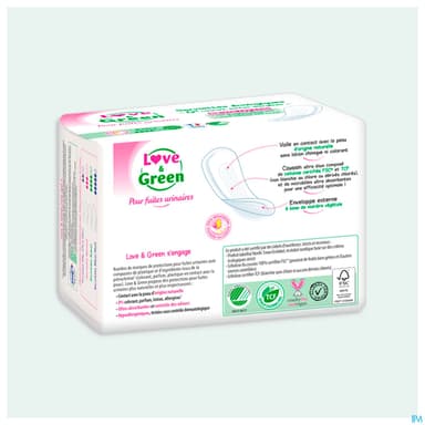 Love Green Serviettes Incontinence Hypoallergeniques Extra X10
