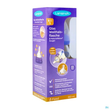 LANSINOH BIB VERRE NAT WAVE 160ML
