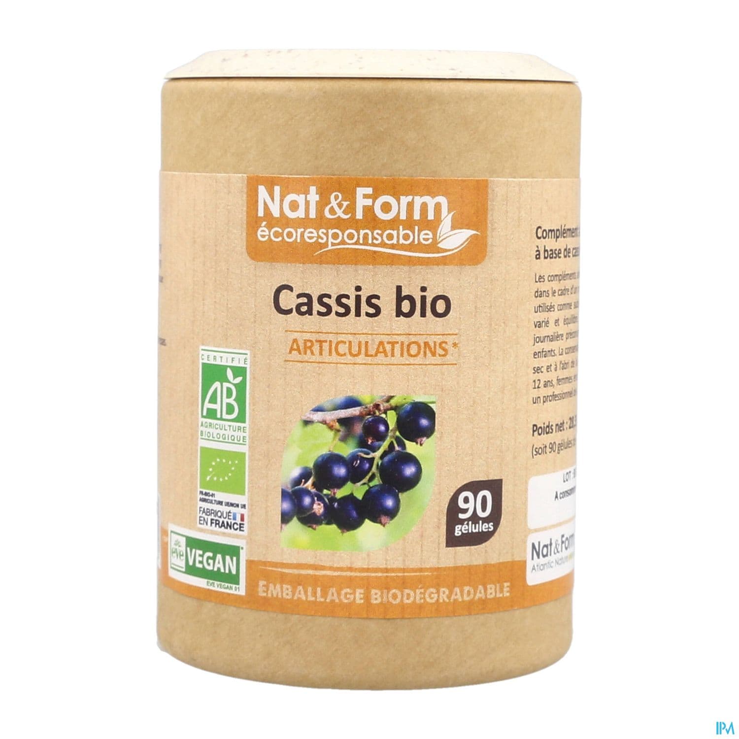 Nat Et Form Ecoresponsable Cassis Bio Gelule 90