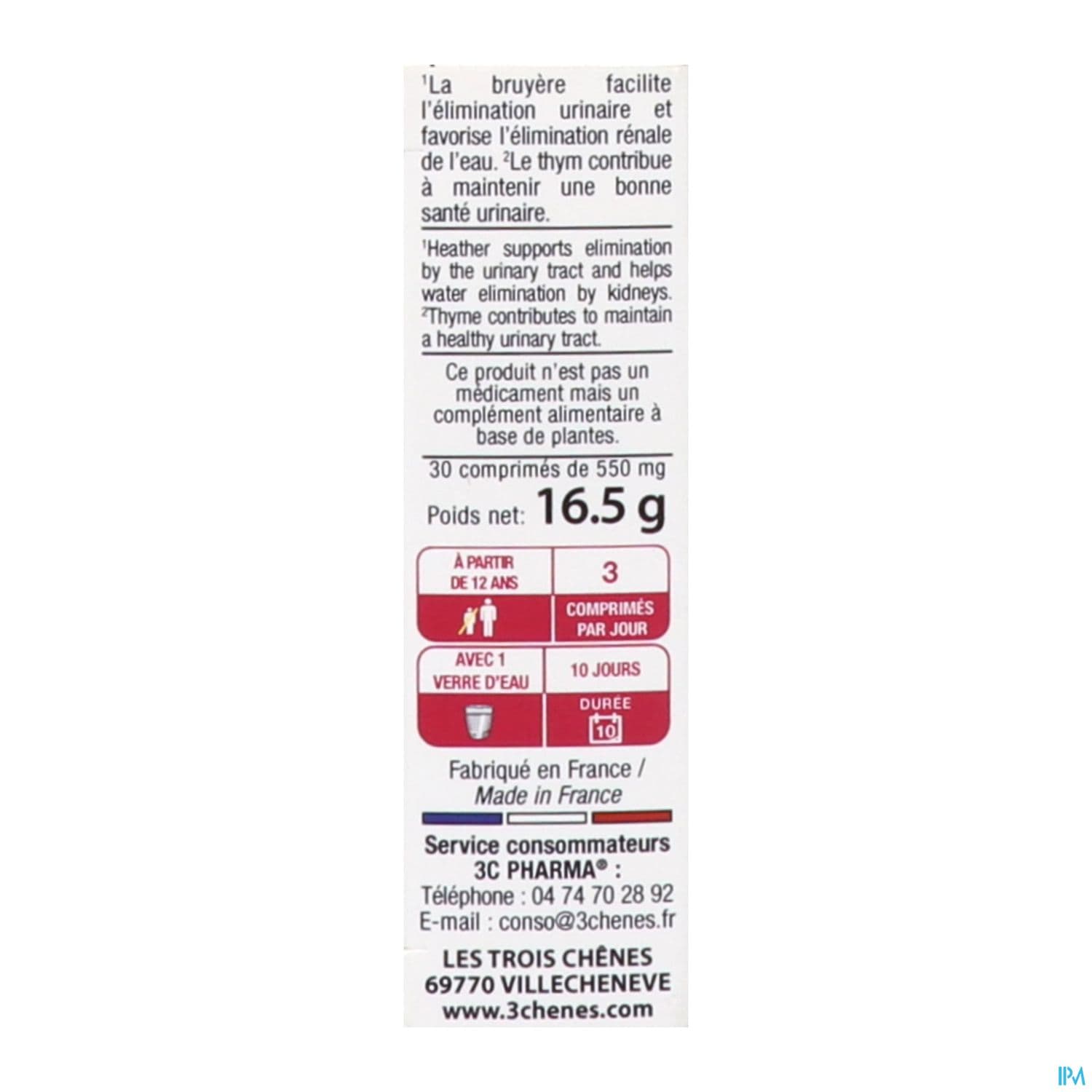 3C PHARMA GYSTINAT FORT CPR 30