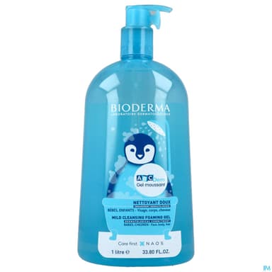 Bioderma Abcderm Gel Moussant Nettoyant Doux 1l