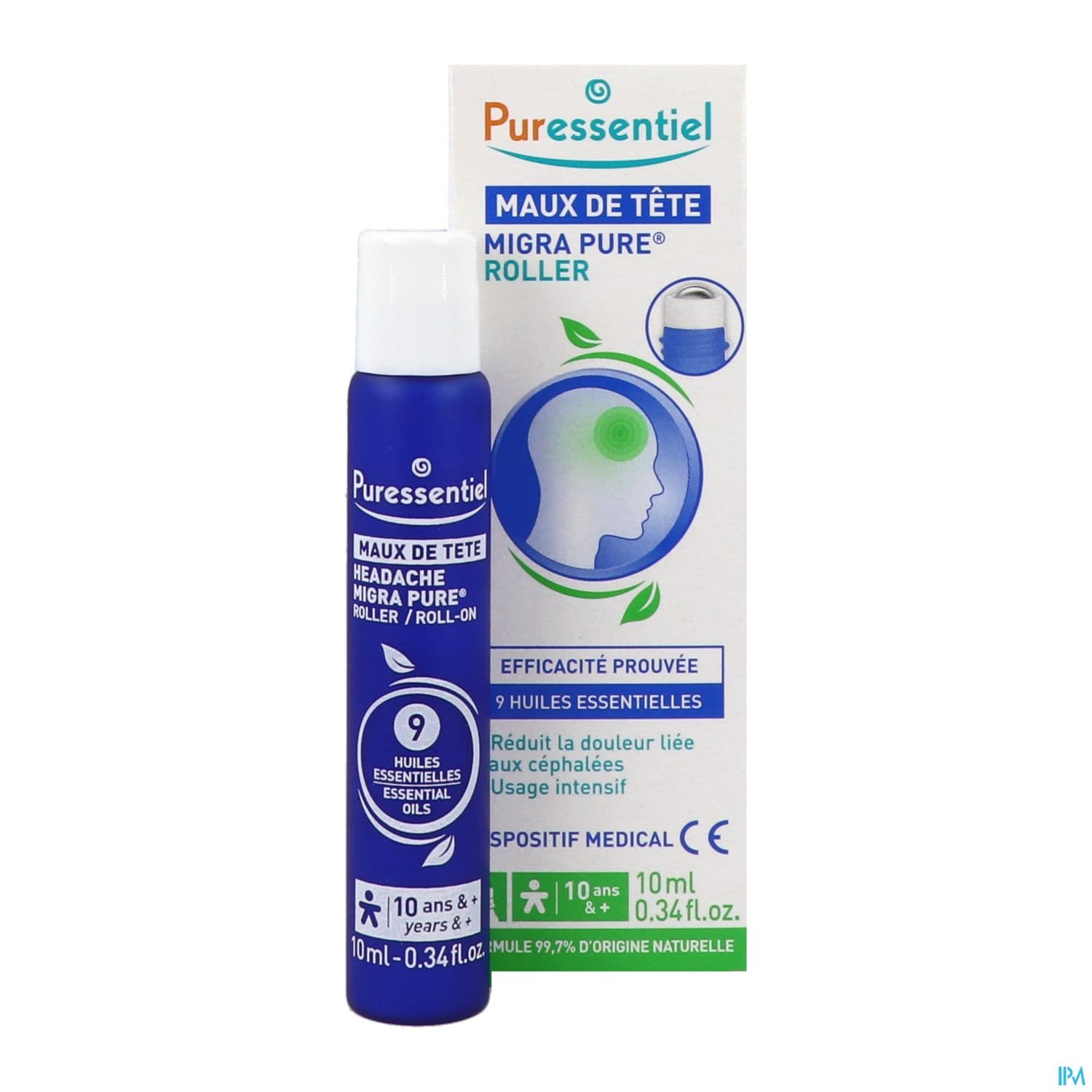 Puressentiel Roller Maux De Tete Migra Pure Aux 9he 10ml