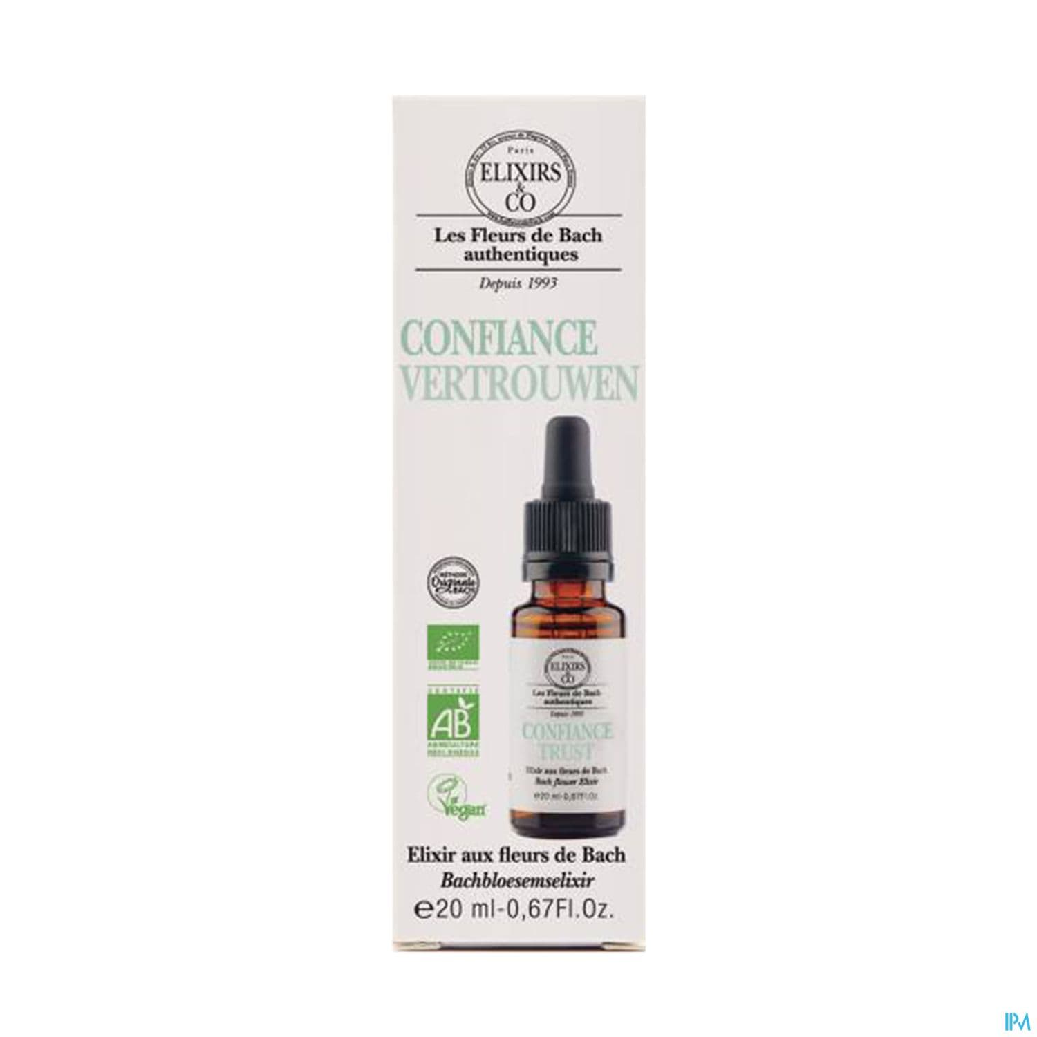 Elixirs Co Les Fleurs De Bach Confiance Bio Gouttes 20ml