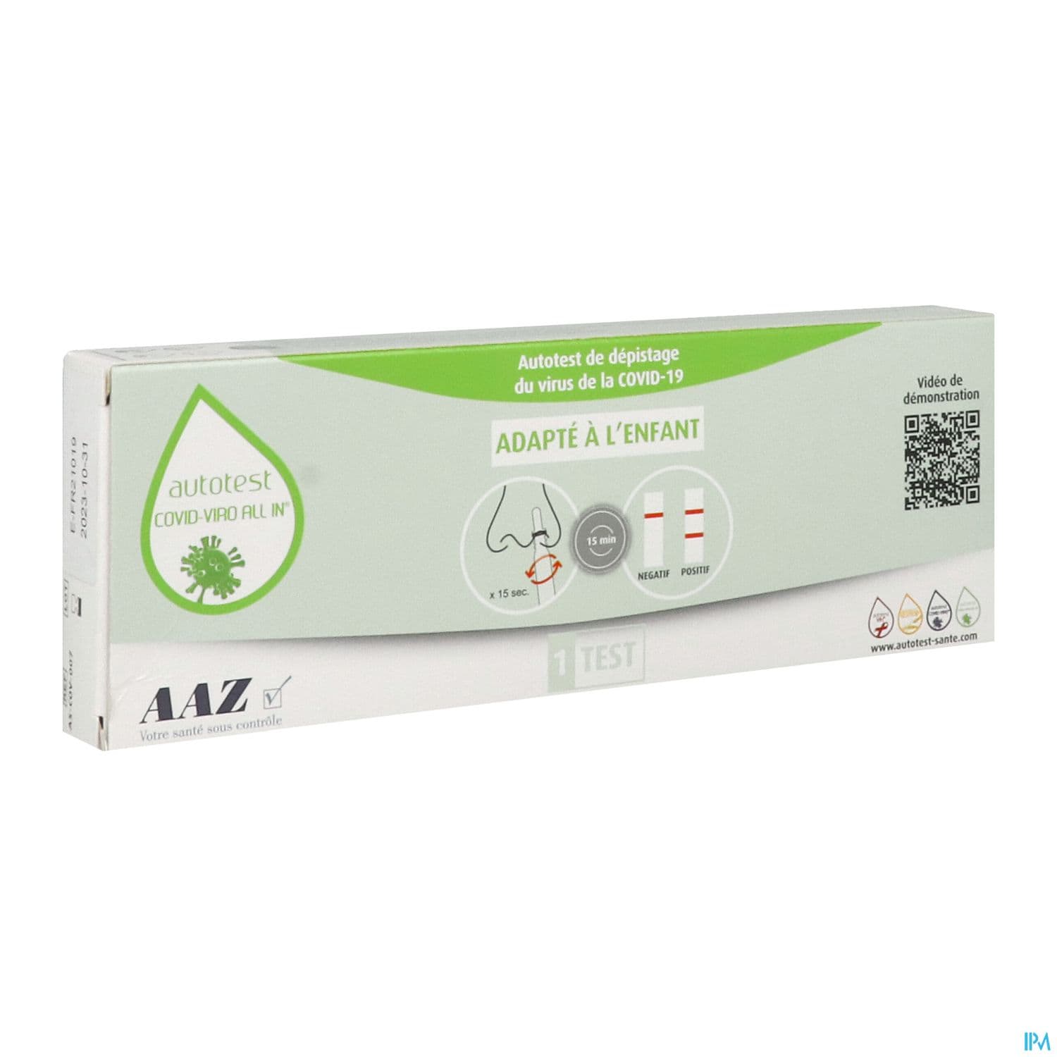 Aaz Autotest Nasal All In Duo Enfant Covid Viro 1