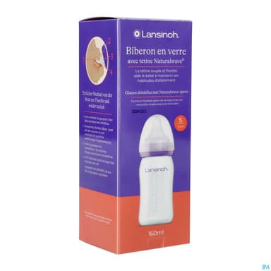 LANSINOH BIB VERRE NAT WAVE 160ML