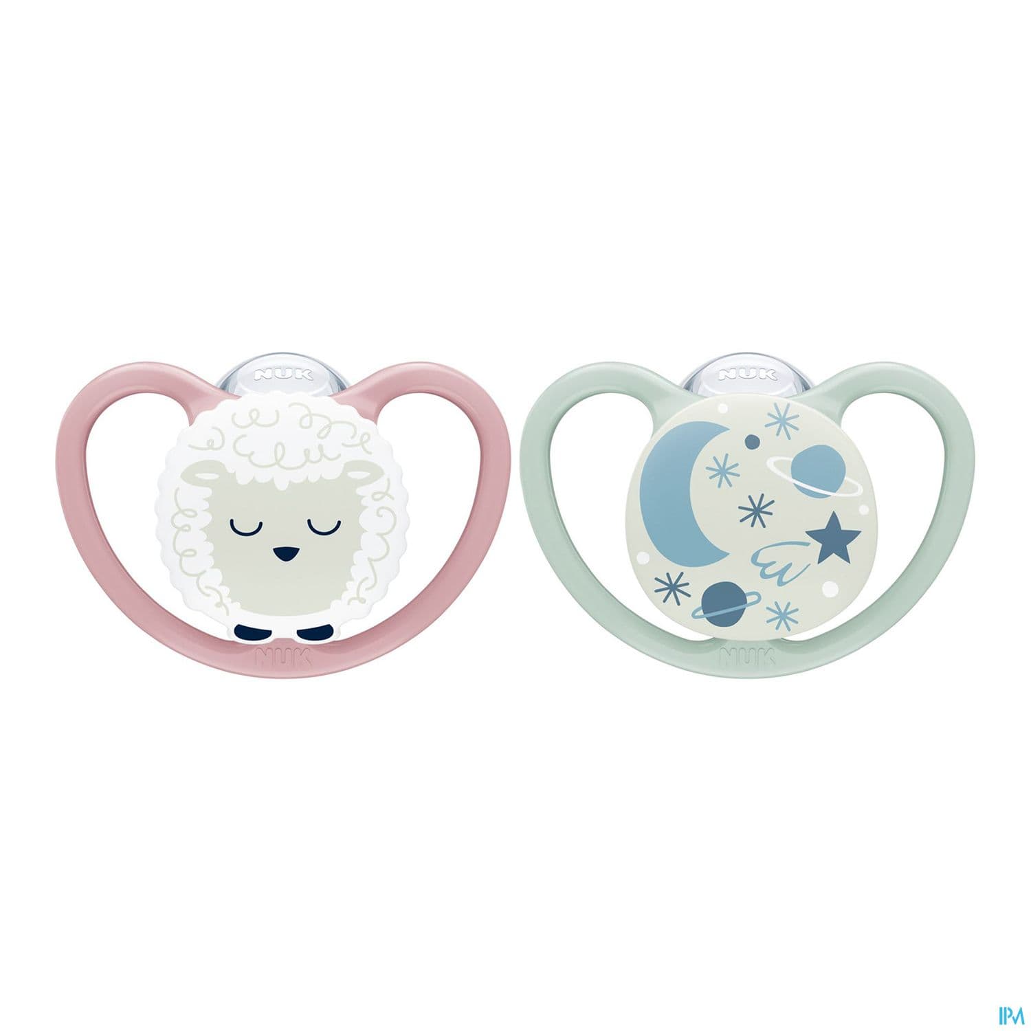 Nuk Sucette Silicone Space 6/18m Nuit Fille X2